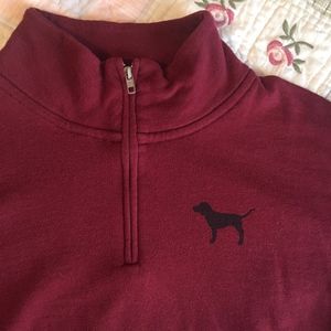 Maroon Mock Turtle Neck Sweatshirt